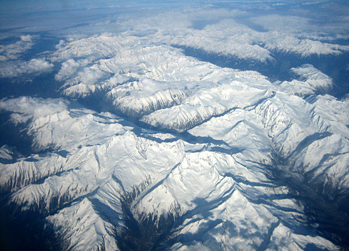 Blick über die Alpen